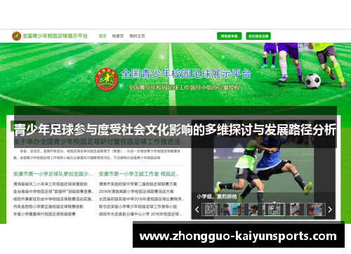 青少年足球参与度受社会文化影响的多维探讨与发展路径分析
